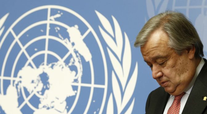 Carta a António Guterrez Secretario General de las Naciones Unidas