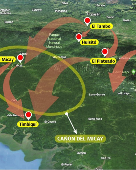 El Cañón del Micay. Zona en Disputa